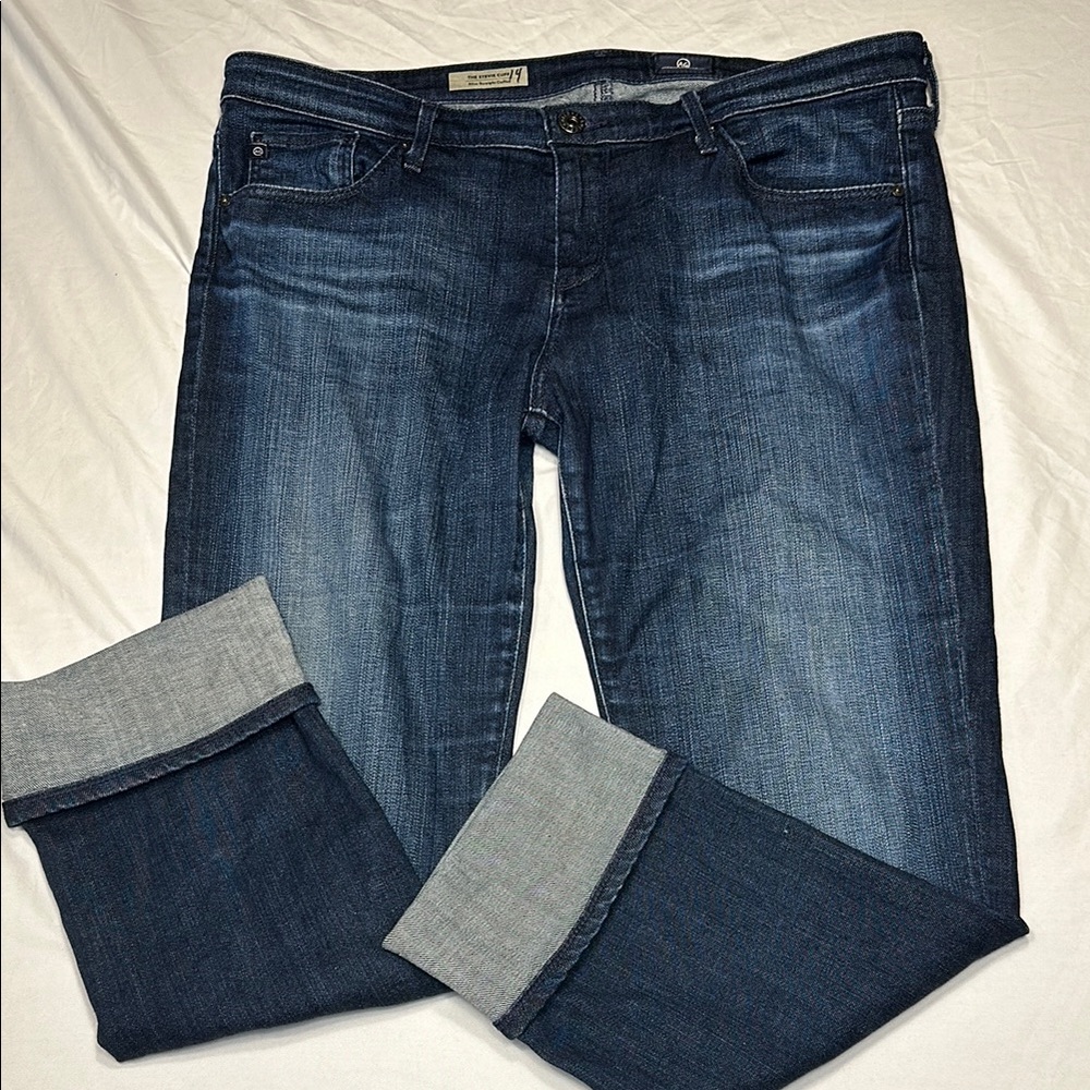 AG Women's Jeans Size 32 Stevie Cuff Slim Straight Adriano Goldschmied GUC